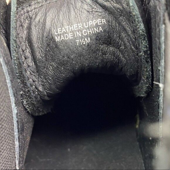 J/Slides Black White Holland High Top Leather Platform Slip On Sneakers 7.5 - Picture 10 of 11